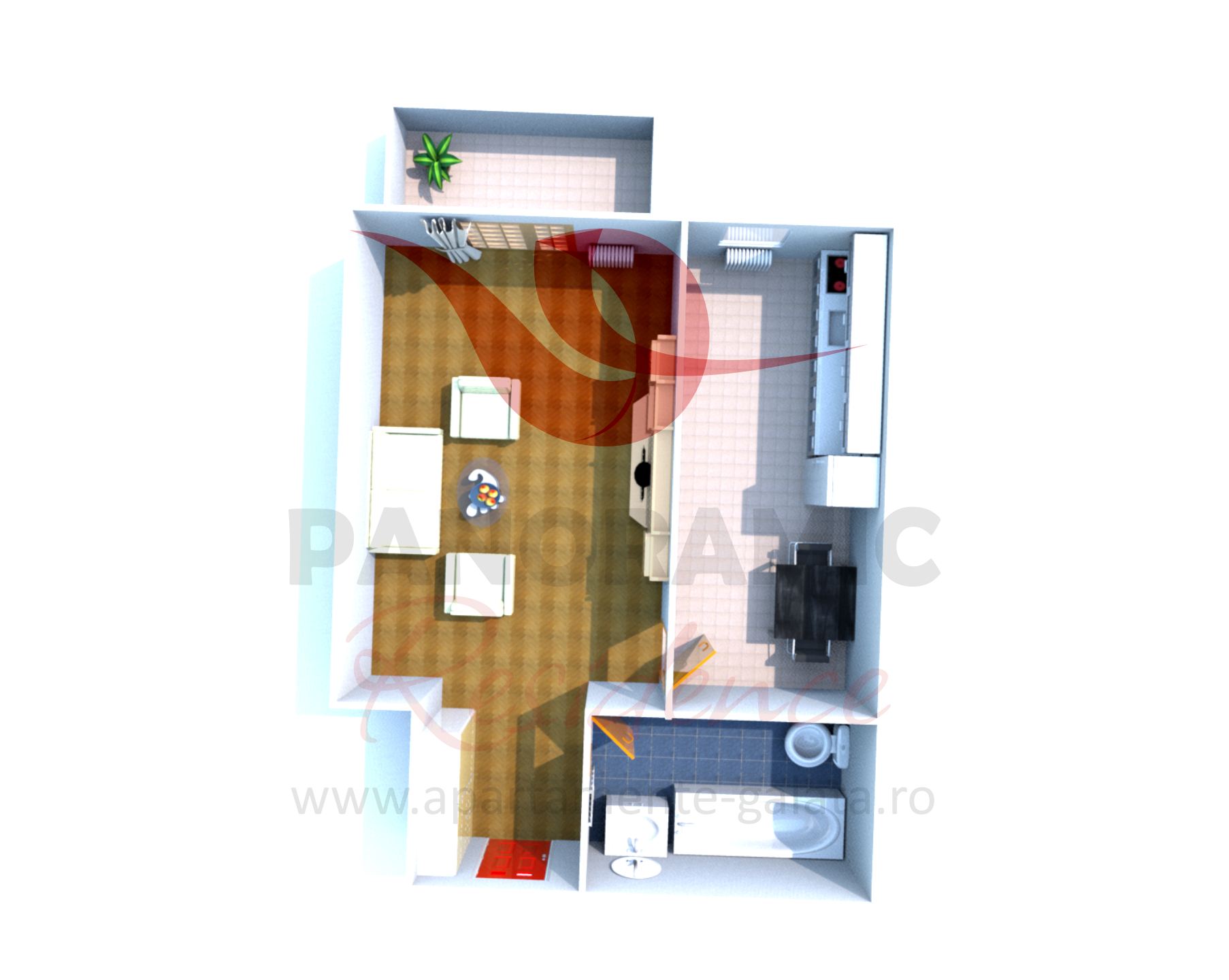 Apartament 1 camera tip B